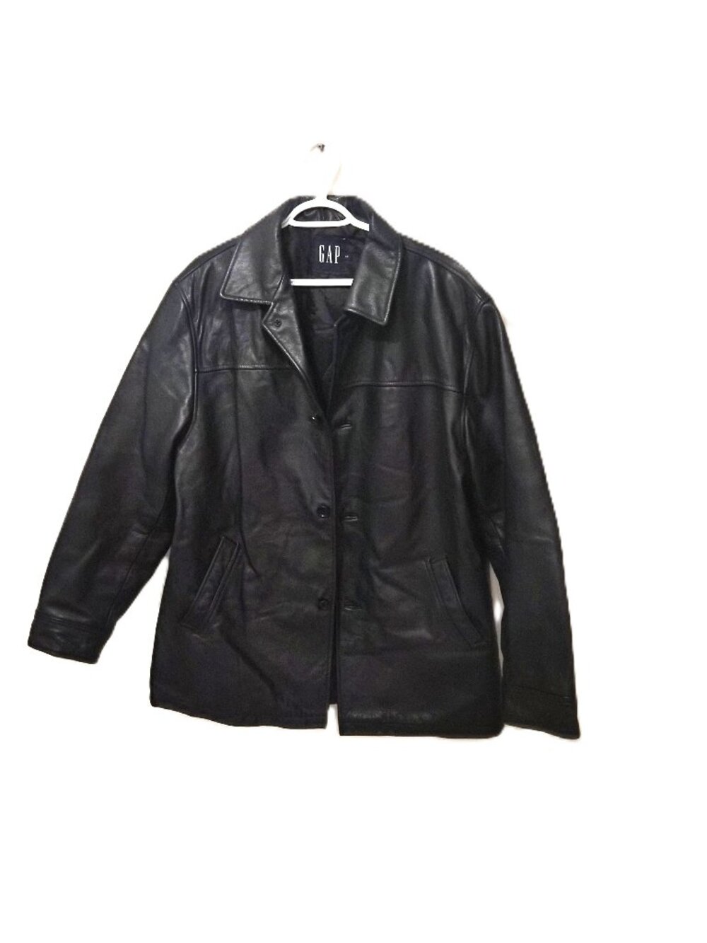 Vintage Y2K Old Gap Heavyweight Leather Car Coat ASO Kunichi Nomura 112981-00-4